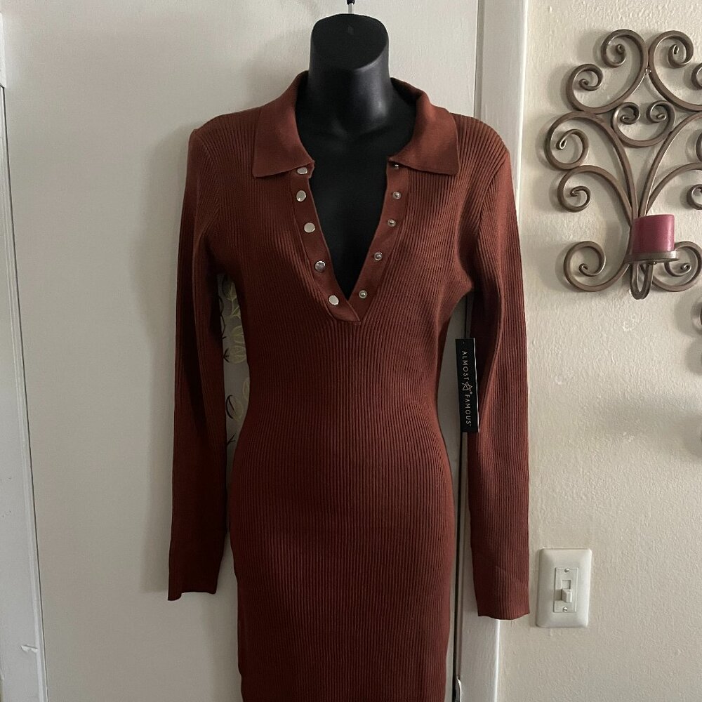 NWT Ribbed Dress with open back